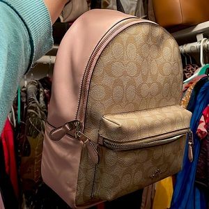 Light beige Coach Backpack NWT